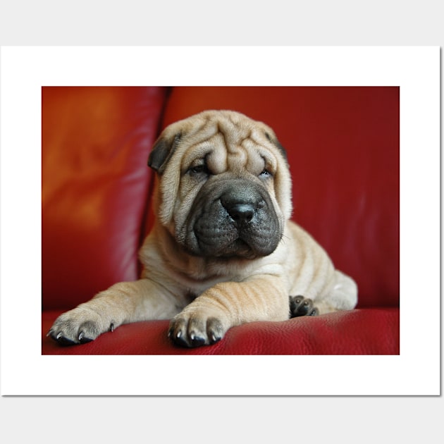 Baby Shar Pei Wall Art by kawaii_shop